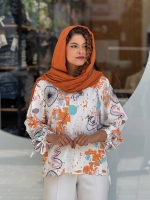 شومیز جلو بسته چاپی مچ گت