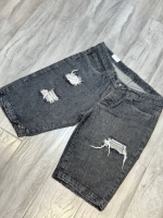 شلوارک جین پنبه سوپر کش زاپدار