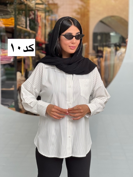 مانتو قد 70 راه راه بغل هلال