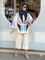 مانتو لینن جلو کوک دوزی