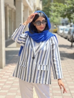 کت راه راه تک دکمه