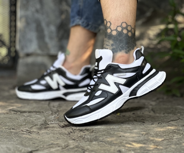 کتونی اسپرت FASHN NB دو رنگ سفید مشکی