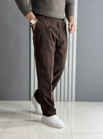 شلوار نیم بگ مازراتی دبل شکلاتی ( قد 105سانت / پشت کمر کش )