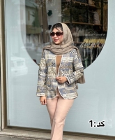 کت گلیمی کوتاه رنگی