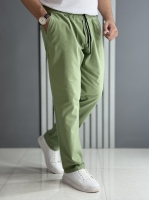 شلوار استرایت لینن سبز ( قد 103 سانت )