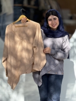 مانتو پاییزه کبریتی جلو بسته گوشواره