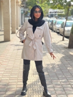 بارونی کوتاه یقه پرچی