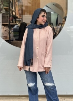 پالتو دکمه طلایی یقه گرد