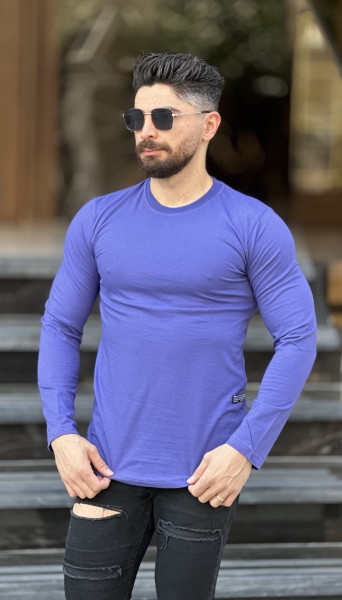 تیشرت آستین بلند بنفش