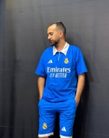 ست تیشرت شلوارک یقه بلیزر رئال