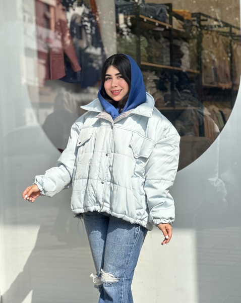 کاپشن قواره دار کلاه گت