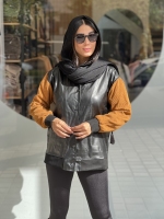 کت چرم آستین کبریتی