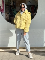 کاپشن پفکی آستین مارکدار