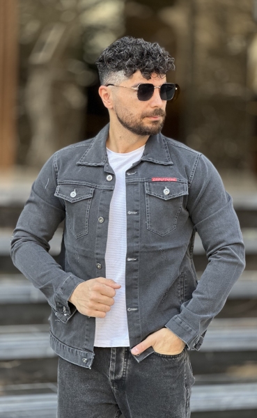 کت جین ذغالی تیره