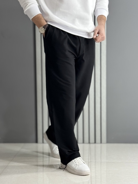 شلوار اسلش بگ گلکسی مشکی ساده ( قد 108سانت )