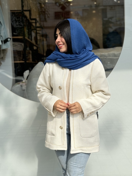 پالتو مغزی دکمه طلایی