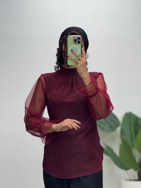 شومیز الیزه آستین تور