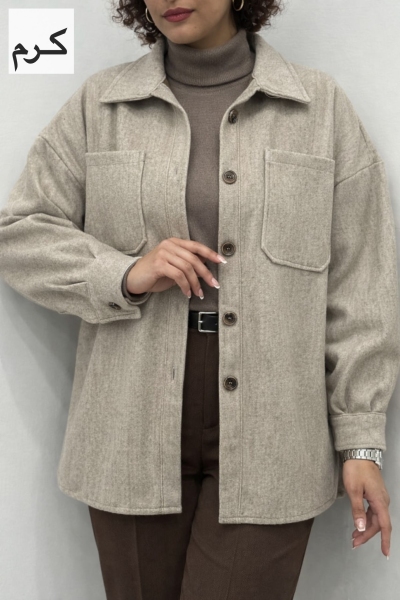 پالتو 2جیب ساده جلو دکمه