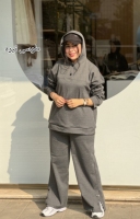 ست هودی شلوار یقه دکمه