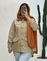 پالتو یقه ب ب جلو دکمه