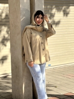 شومیز کتان بغل هلال