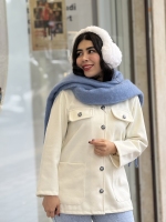 پالتو فوتر کج راه دکمه صدفی