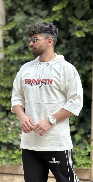 هودی سفید طرح brooklyn