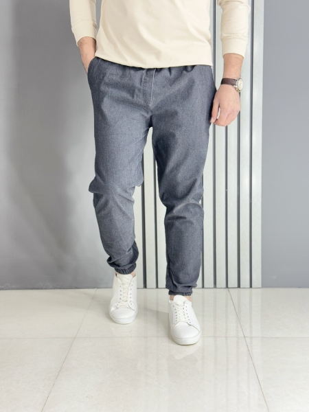 شلوار مردانه اسلش کتان طوسی