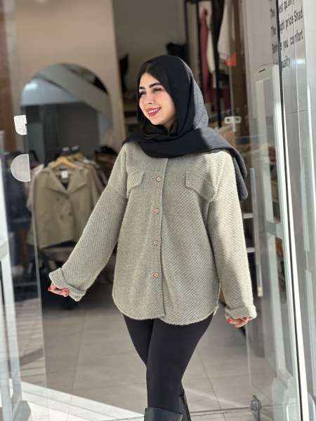 پالتو لمزور یقه ایستاده جیبنما