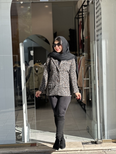 کت پلنگی 2 دکمه