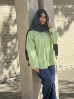 مانتو کتان پشت2 دکمه