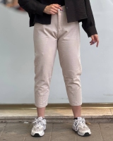 شلوار مام کتان پشت کش