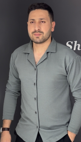 پیراهن مراکشی ضخیم یقه انگلیسی