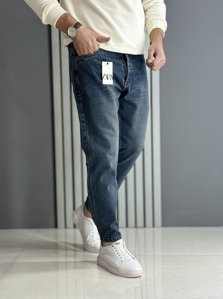 شلوار بوی فرند آبی تیره ( قد 96 سانت )