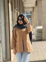 مانتو جلو باز یقه گرد