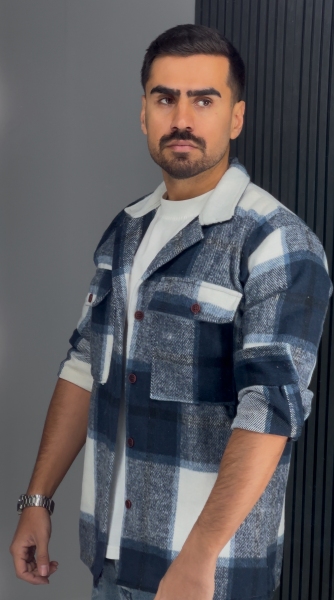 کت پشمی پارچه وارداتی سرمه ای01