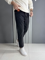 شلوار بوی فرند ذغالی کلاسیک ( قد 95 سانت )