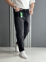 شلوار بوی فرند ذغالی ( قد 96 سانت )