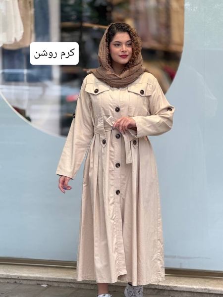 مانتو بلند کتان پاگن دار