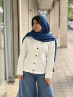 کت یقه ایستاده دکمه پرسی