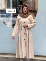 مانتو بلند کتان پاگن دار