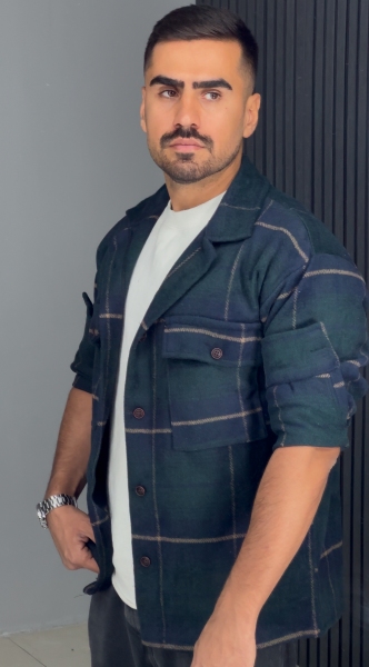 پیراهن پشمی سرمه ای