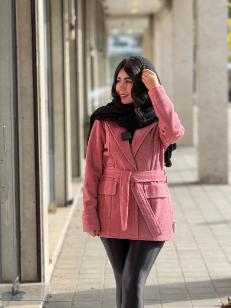 کت کمردار دوجیب