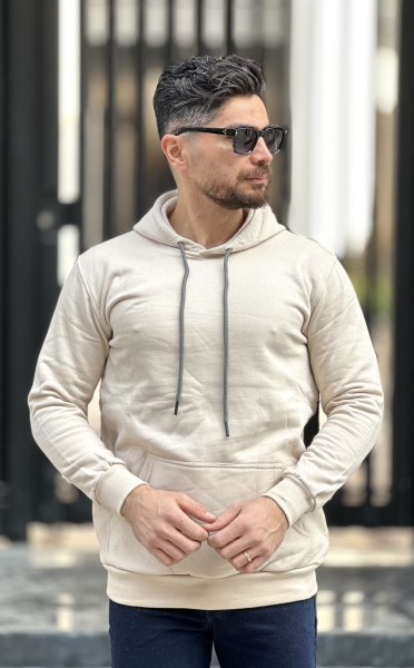 هودی ساده کرم روشن 3 نخ