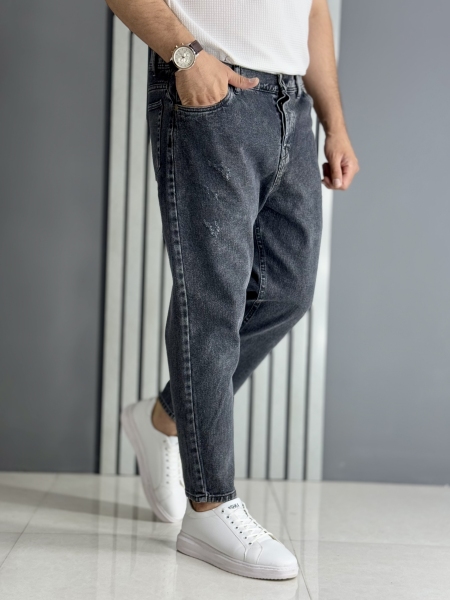 شلوار بوی فرند ذغالی پارچه وارداتی ( قد 95 سانت )