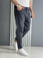 شلوار بوی فرند ذغالی پارچه وارداتی ( قد 95 سانت )