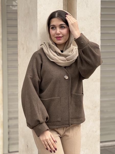 کت فوتر کجراه تک دکمه