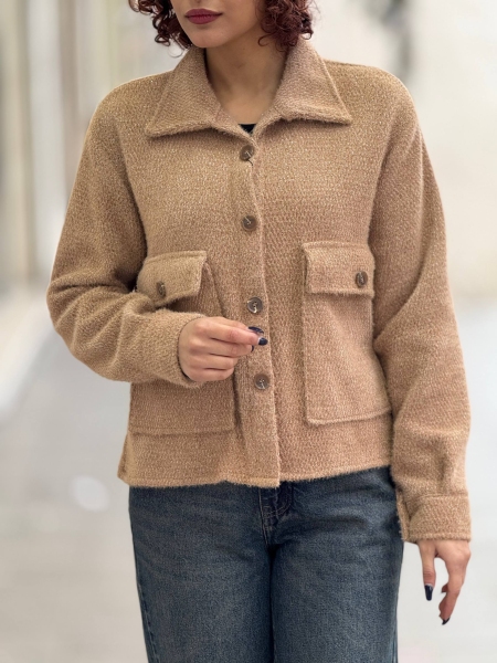 کراپ کت لمزور جلو دکمه