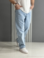 شلوار جین بگ آبی روشن ( قد 108سانت )