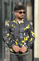 سویشرت فانتزی مشکی زرد